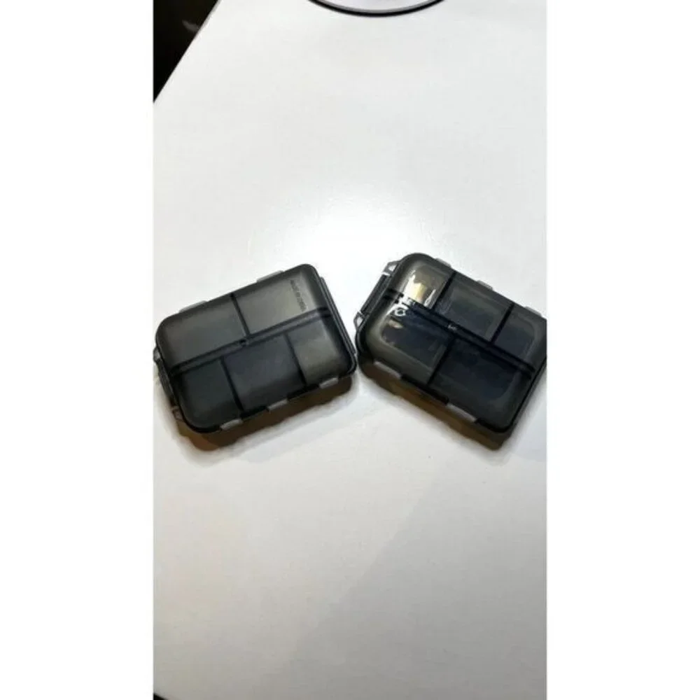 2 Pack Waterproof Travel‎ Medicine Storage Box Case with 10 Grids